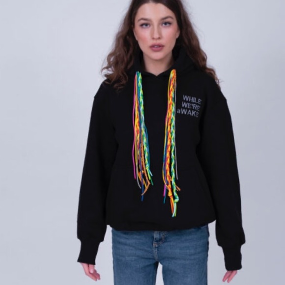 WWa multi string black hoodie - Picture 5 of 7